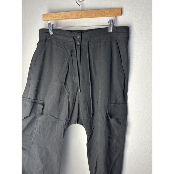 NWT Zara Women's Button Front Drop Crotch Harem Pants Size MEDIUM - Picture 3 of 5